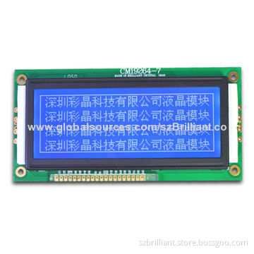 Graphics LCD Module, 192 x 64 Dots Matrix with Controller ST7920, STN Blue White, COB Style